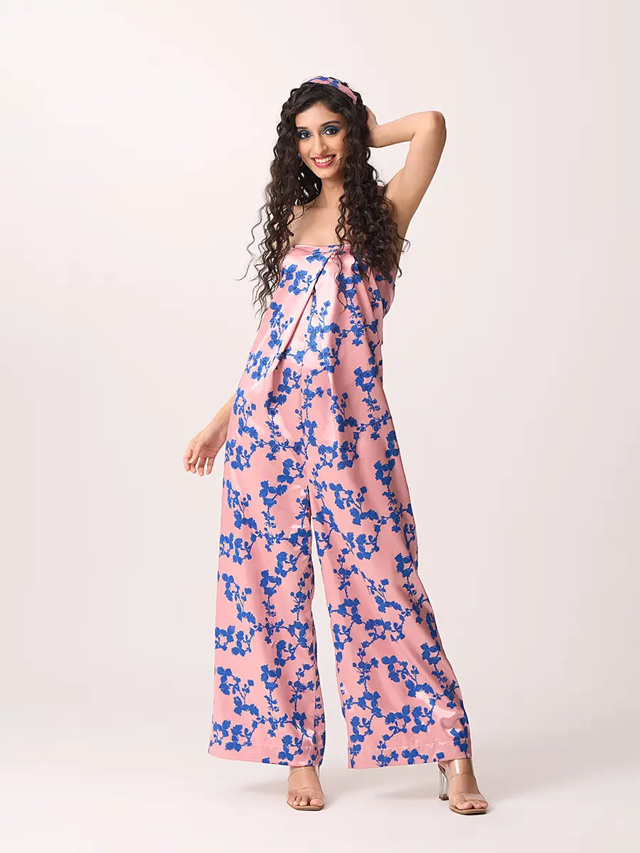 Candy Pink And Blue Jumpsuit